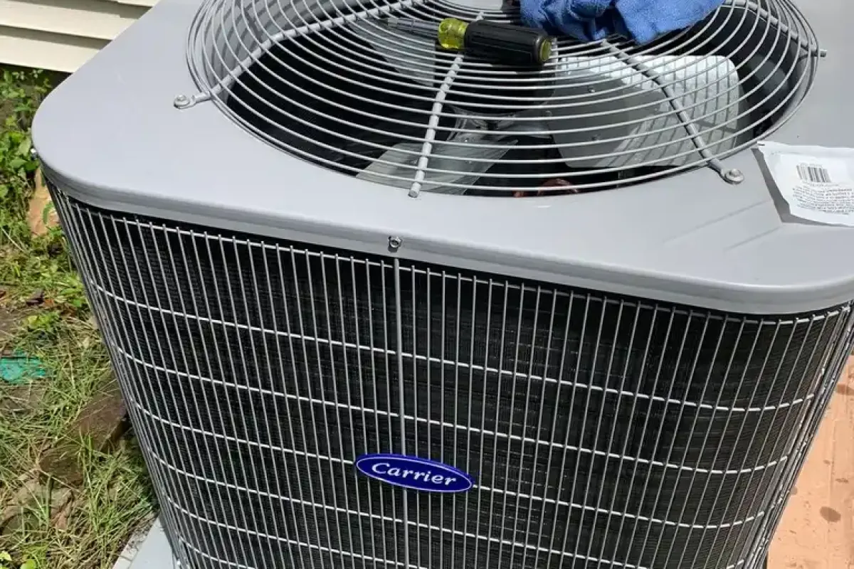 Carrier air conditioning unit repair and maintenance service by local HVAC technicians.