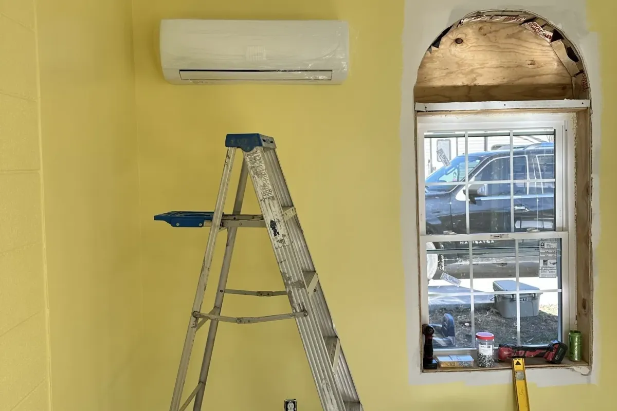 Goodman ductless mini-split installation in Lady’s Island by Complete Refrigeration Services.