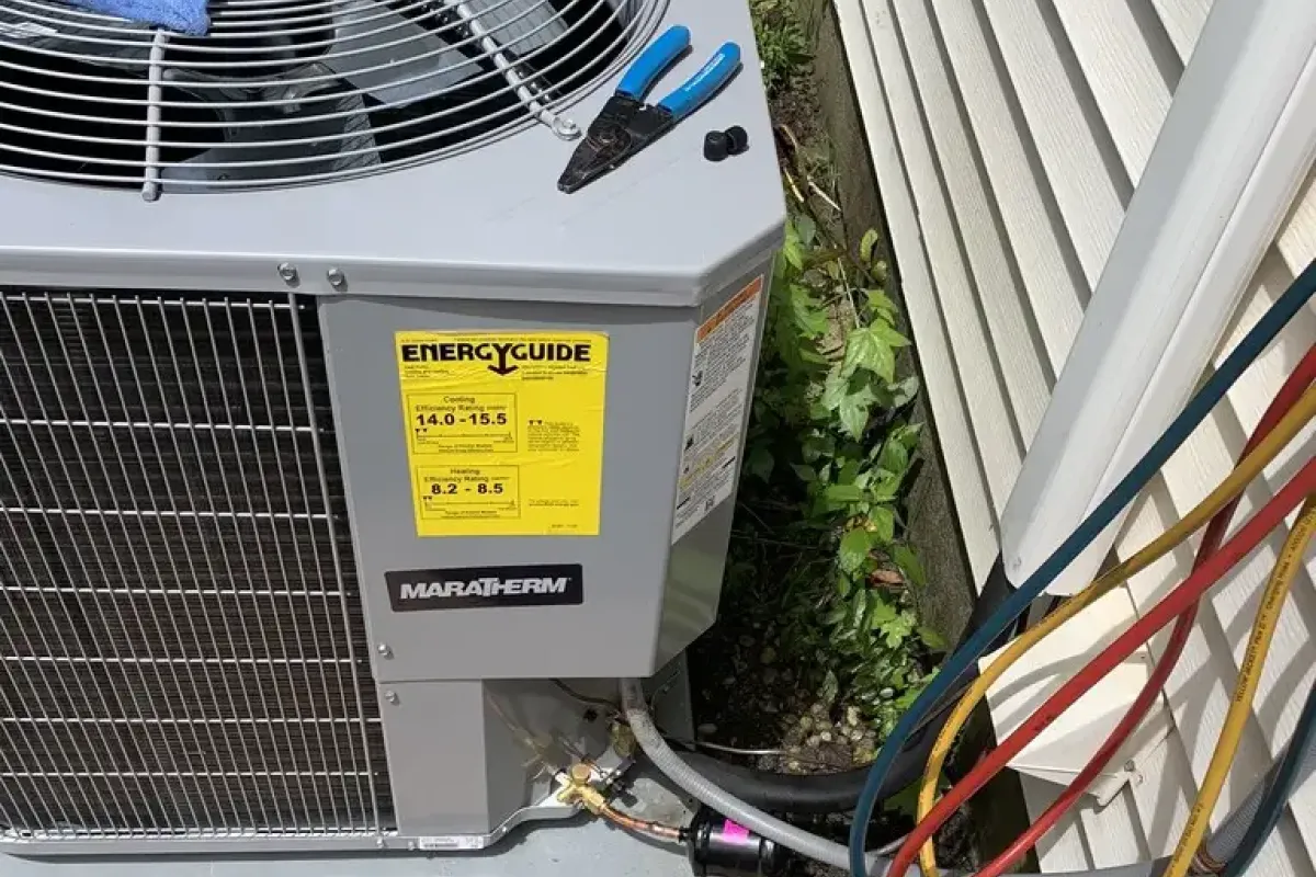 Maratherm AC unit tune-up and HVAC service by Complete Refrigeration Services.